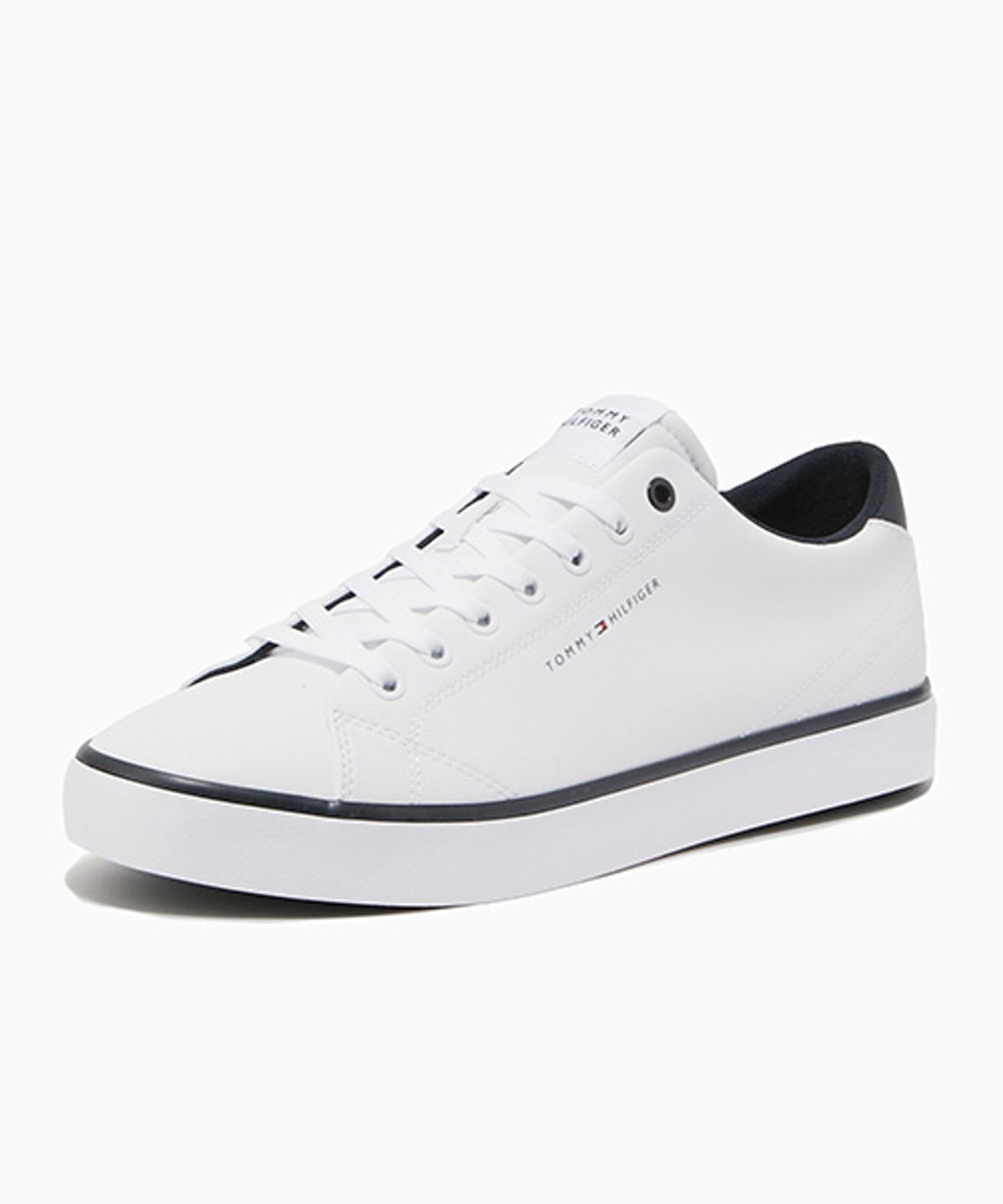 타미힐피거(TOMMY HILFIGER) 할렘 코어 레더 스니커즈-화이트(T52E7ARS700MT1YBS)