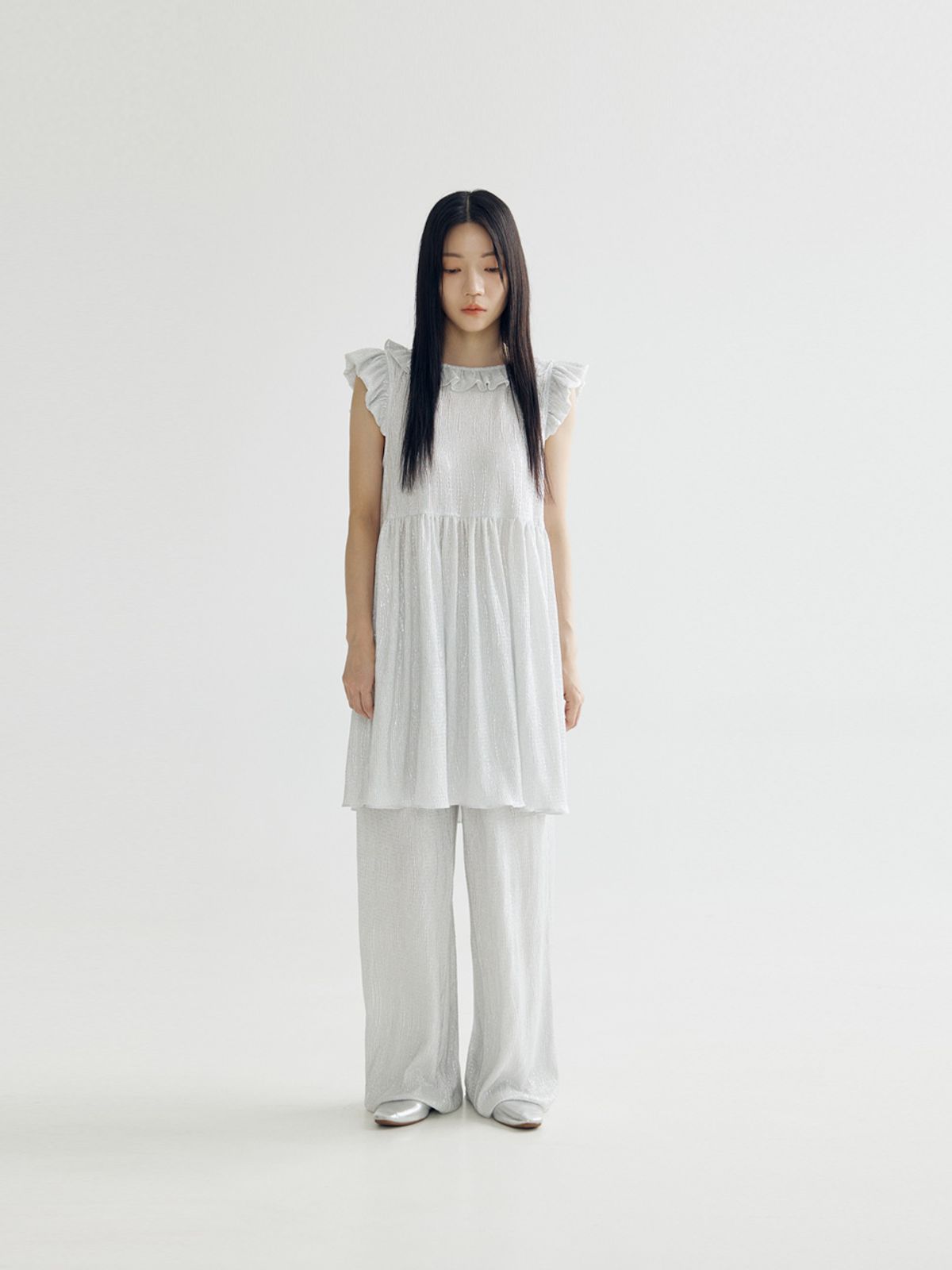 봄날 부티크(BOMNAL BOUTIQUE) 웨이브 팬츠 _ 실버