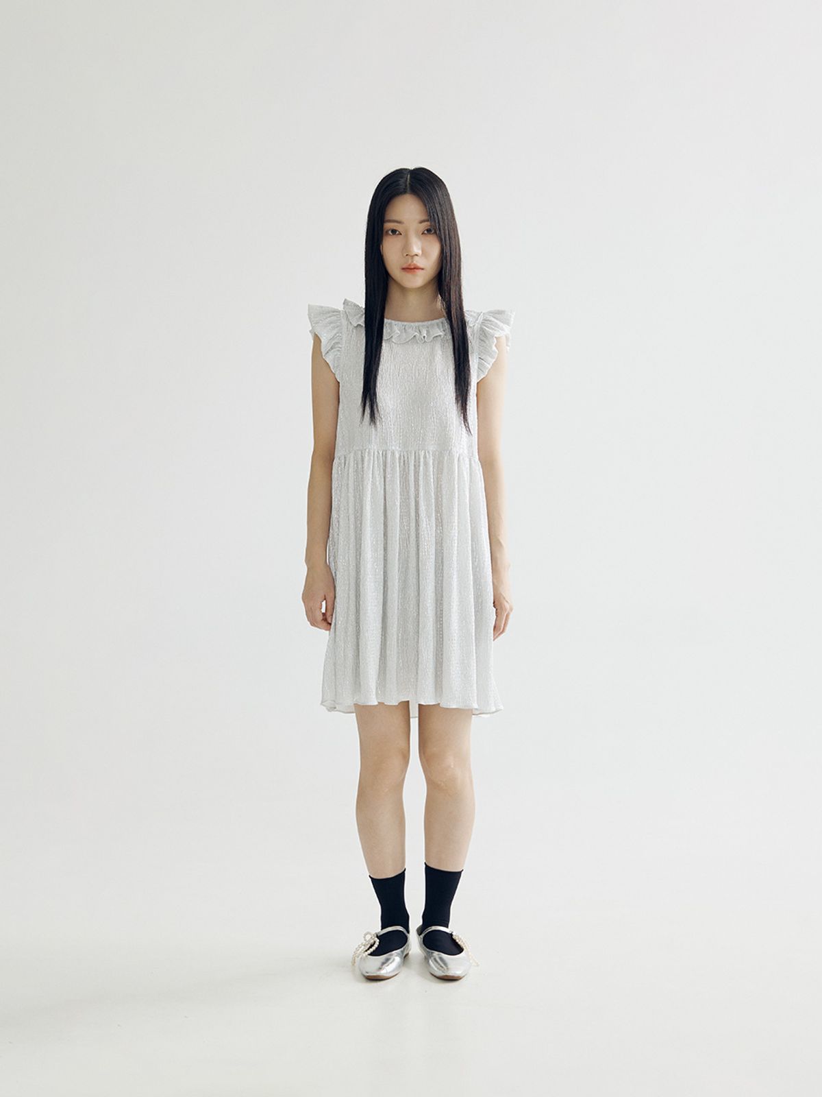 봄날 부티크(BOMNAL BOUTIQUE) 웨이브 드레스 _ 실버