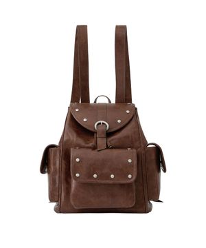STUD 3POCKET BACKPACK [Dark Brown]