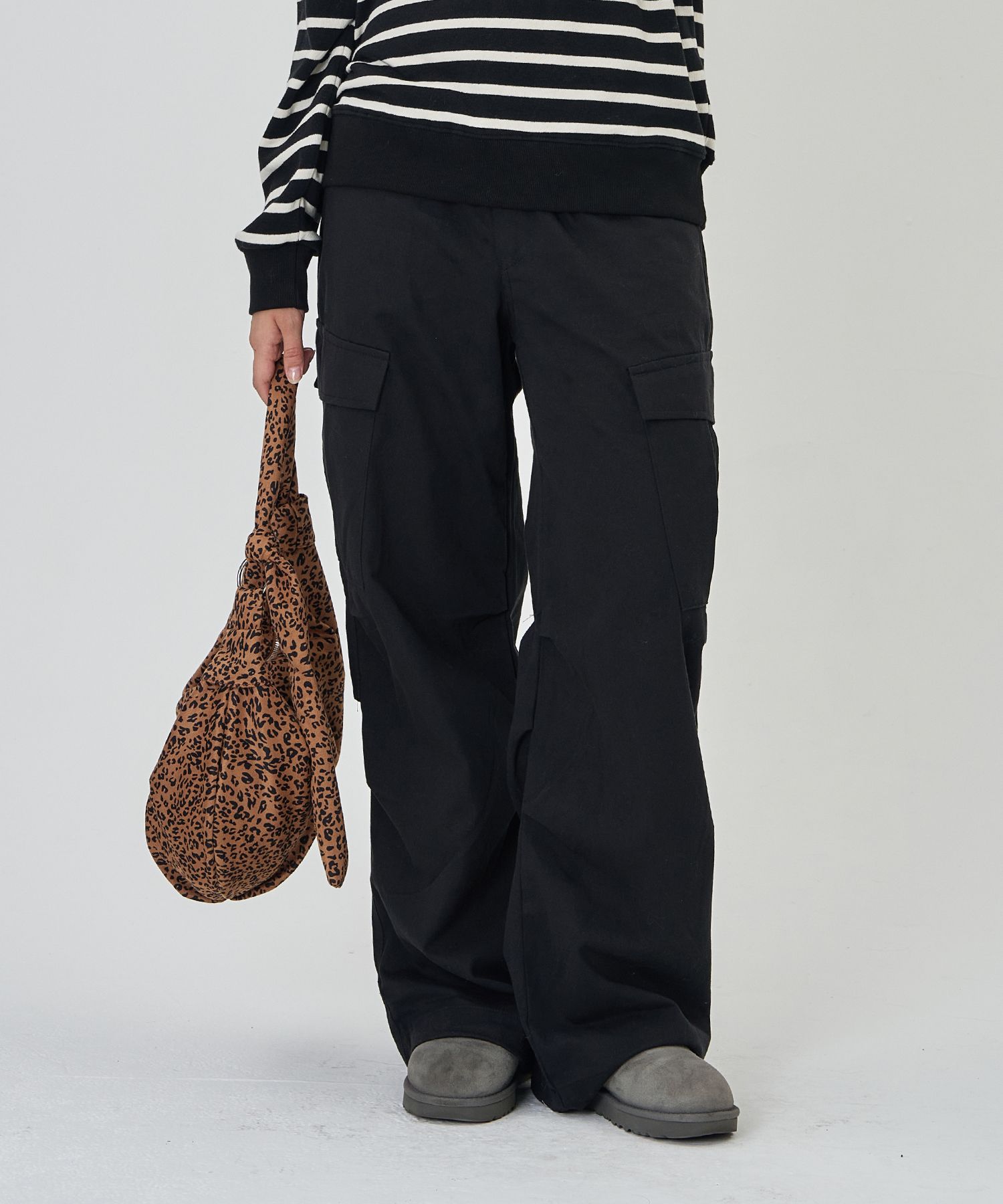 【BAON】Ahole String Cargo Banding Pants MUSINSA | ILLIGO String Cargo Banding Pants Brown