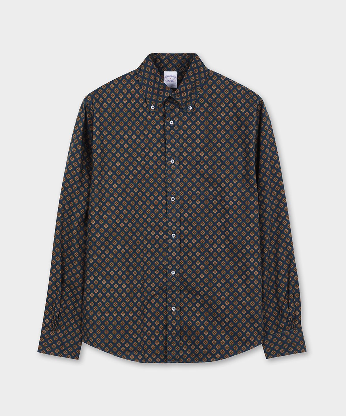 브룩스 브라더스(BROOKS BROTHERS) 프라이데이 옥스포드 풀라드 프린트 셔츠 (네이비) (BBTHMM3729QEF)