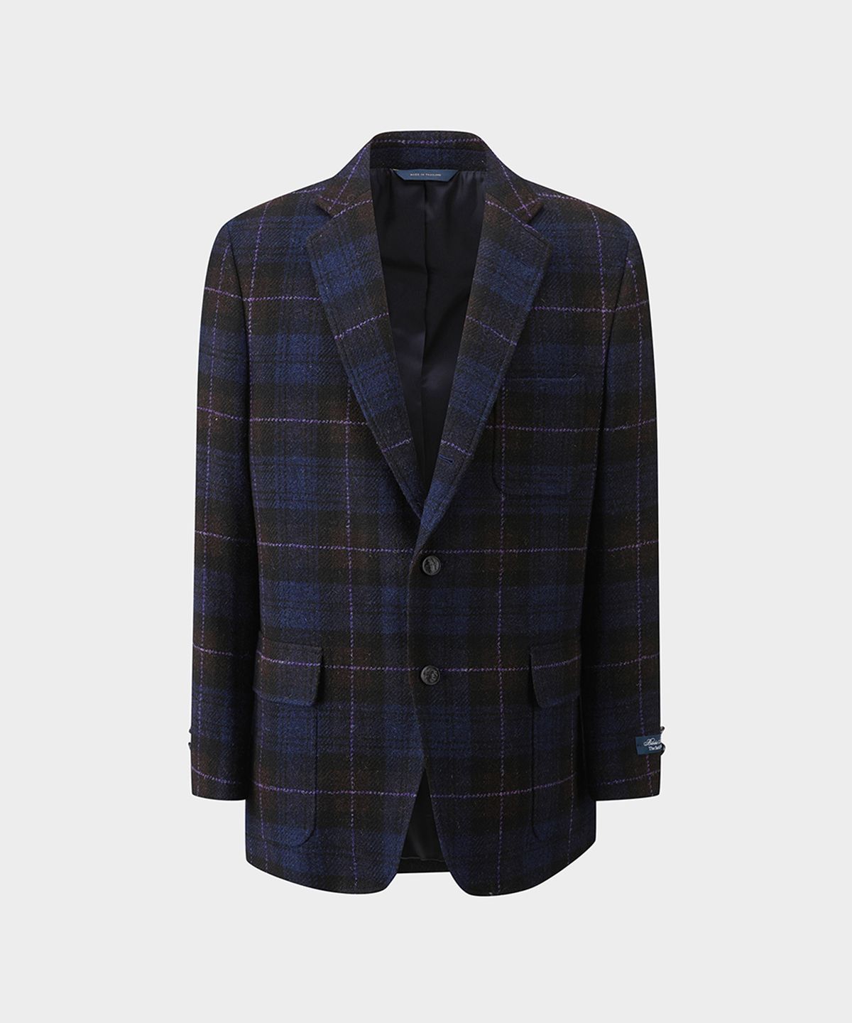 브룩스 브라더스(BROOKS BROTHERS) 트레디셔널핏 1818 해리스트위드 3버튼 색 재킷 (퍼플) (BBJSMM46507EF)