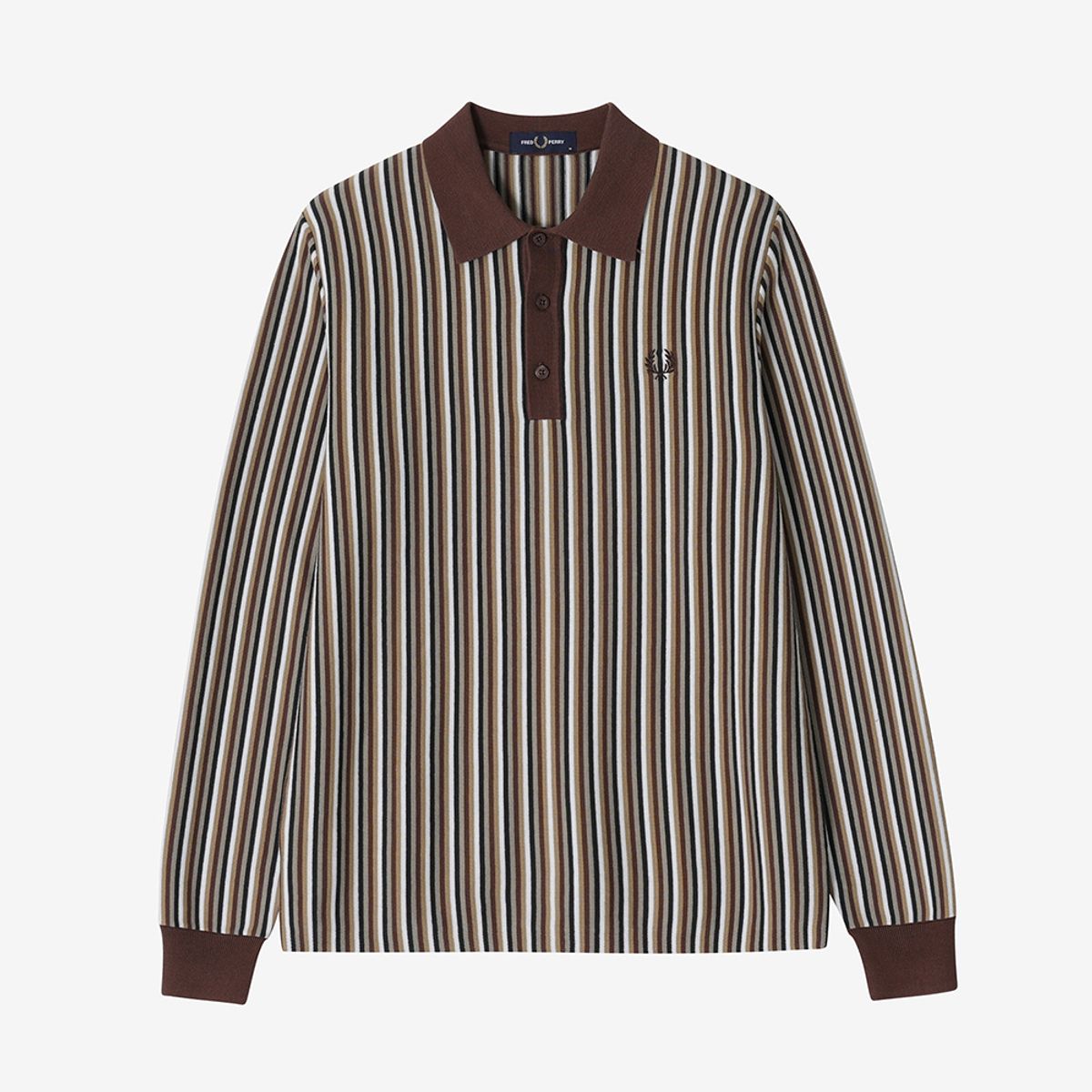 프레드페리(FRED PERRY) [Sharp] 파인 스트라이프 니트 셔츠 (U53) AFPM2417603-U53