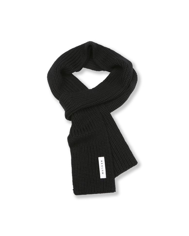 WOOL BLENDED MUFFLER BLACK