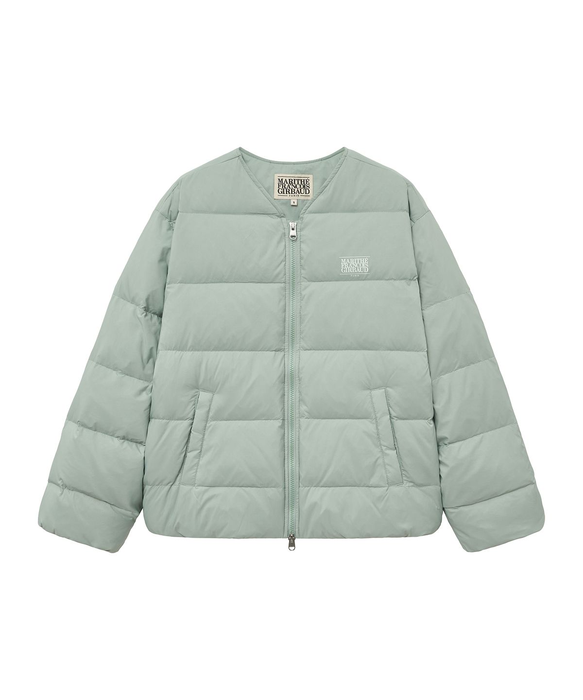 마리떼 프랑소와 저버(MARITHÉ + FRANҪOIS GIRBAUD) COLLARLESS LIGHTWEIGHT DUCK DOWN JACKET mint
