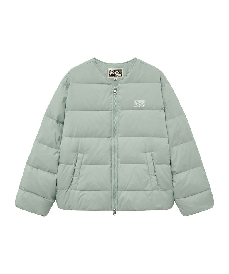 COLLARLESS LIGHTWEIGHT DUCK DOWN JACKET mint
