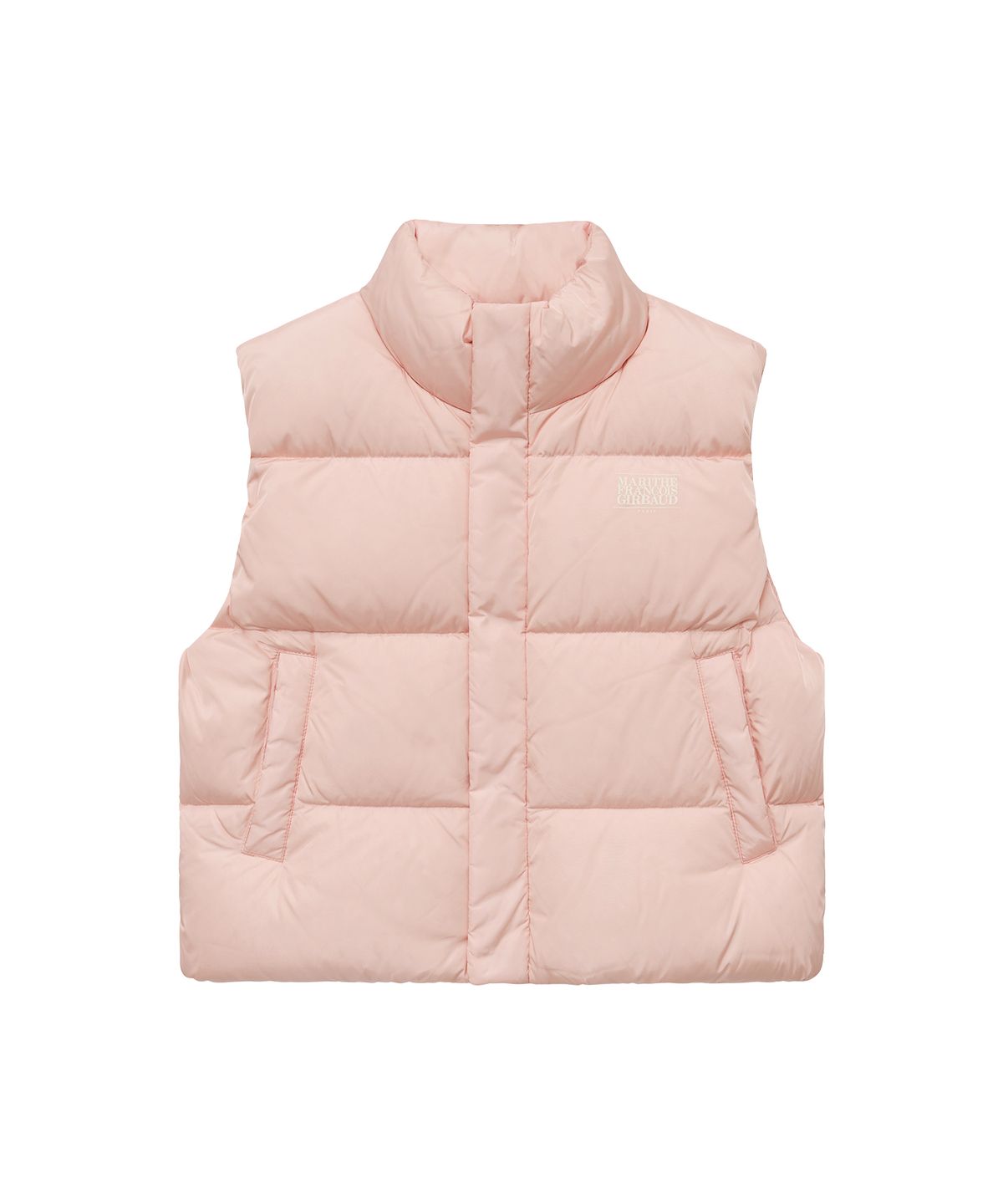 마리떼 프랑소와 저버(MARITHÉ + FRANҪOIS GIRBAUD) W CLASSIC LOGO DUCK DOWN CROP VEST pink