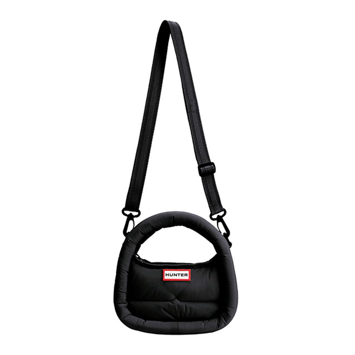 헌터(HUNTER) [UNISEX] 프레임드 푸퍼 미니 호보백 - 블랙 UBX3711KBMBLK