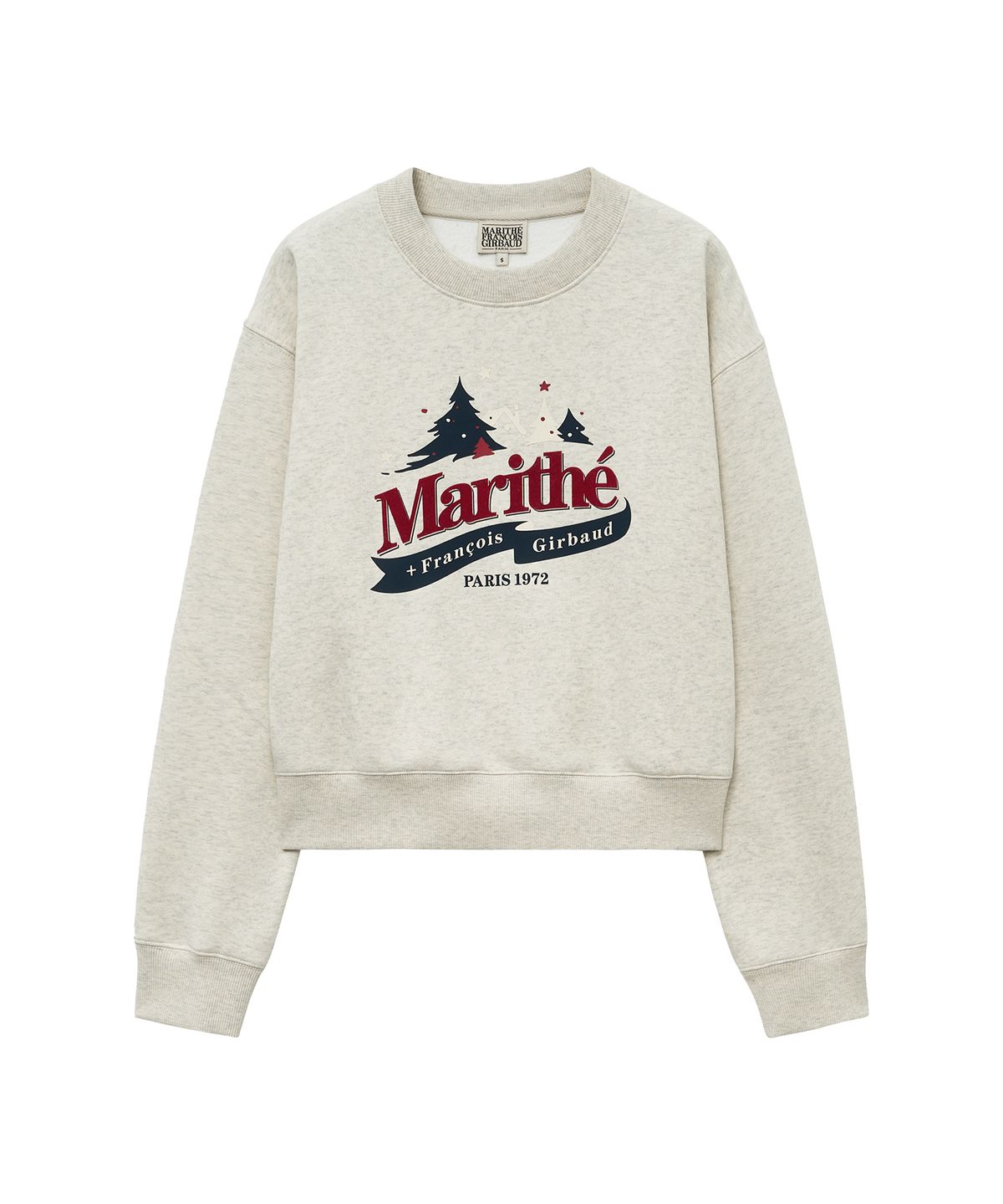 마리떼 프랑소와 저버(MARITHÉ + FRANҪOIS GIRBAUD) W WINTER CHALET CROP SWEATSHIRT BRUSHED oatmeal