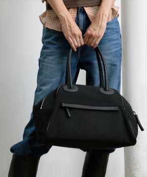 TWO ZIPPER BAG SUEDE ORIGINAL(BLACK PEPPER)