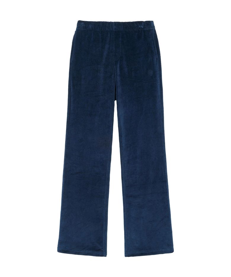 W VELOUR PANTS dark navy
