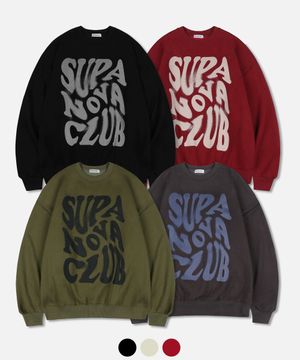 슈퍼노바로고 오버핏 스웨트 셔츠 4COLOR  [논기모 OR 기모 선택]