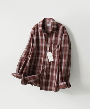 폴 플레이드 체크 셔츠_Red