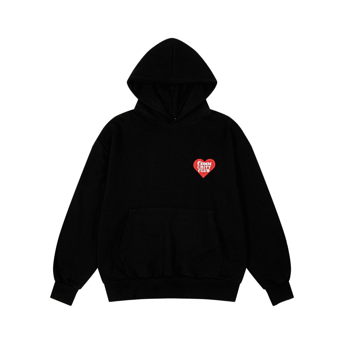 커뮤니티클럽(COMMUNITY CLUB) FULL OF HEARTS HOODIE Black
