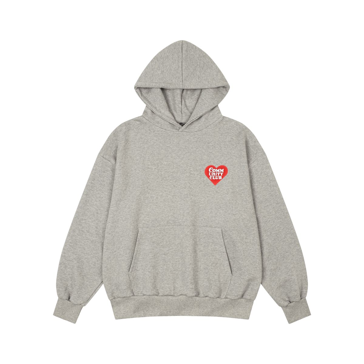 커뮤니티클럽(COMMUNITY CLUB) FULL OF HEARTS HOODIE Gray