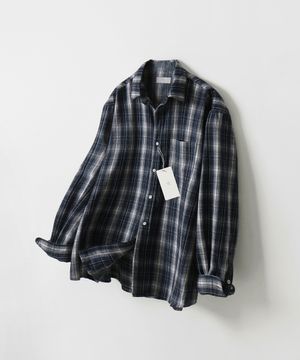 폴 플레이드 체크 셔츠_Blue