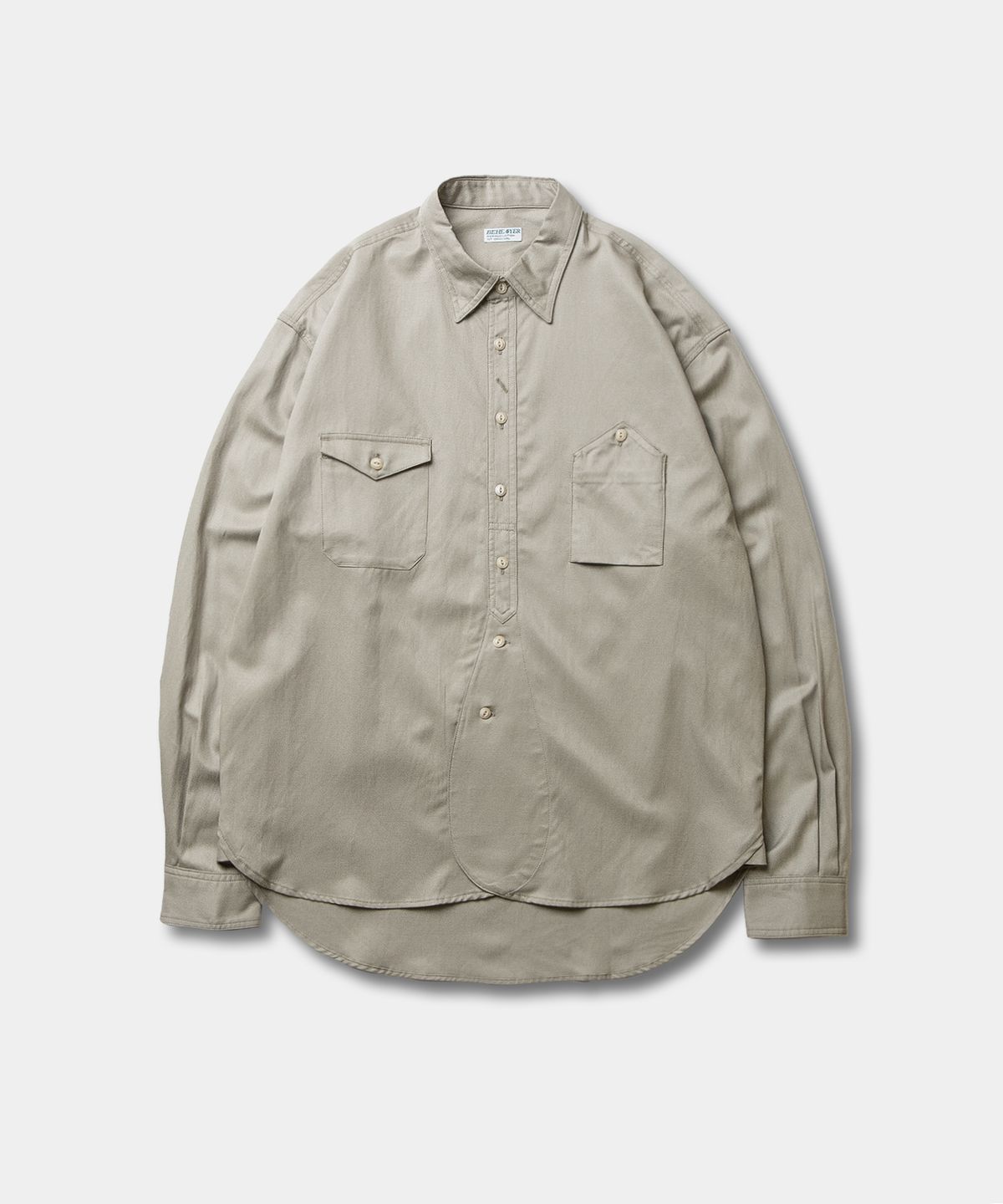 비헤비어(BEHEAVYER) OFFICER B.D SHIRTS khaki beige