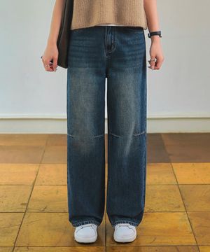 니어 다트 세미와이드 데님팬츠_43DP1997