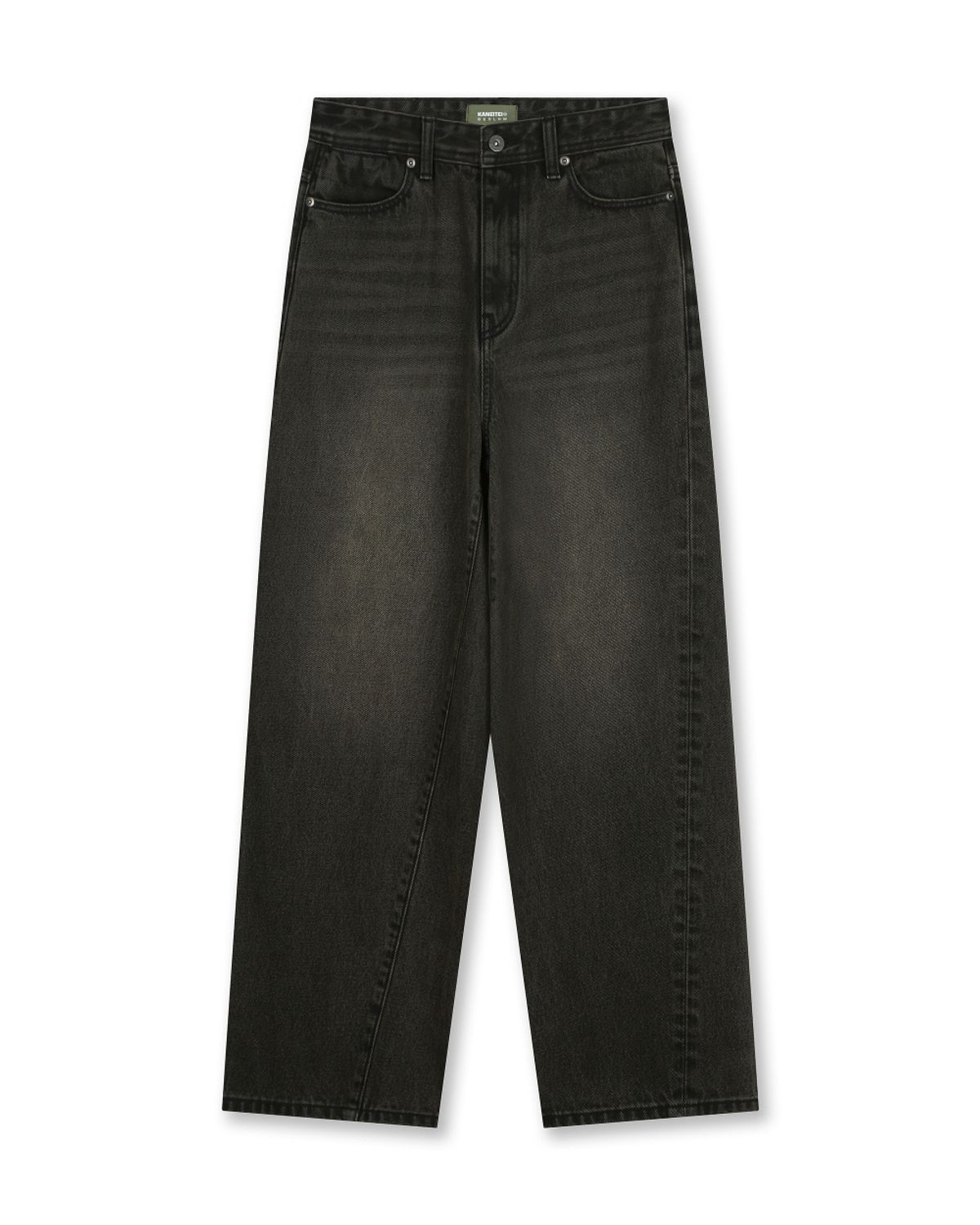 비슬로우(BESLOW) [비슬로우X카네이테이]TWIST SEAM DENIM PANTS BLACK BROWN