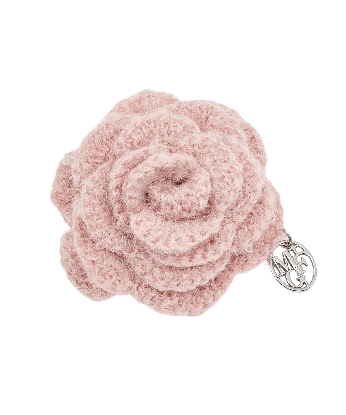 마리떼 프랑소와 저버(MARITHÉ + FRANҪOIS GIRBAUD) CIRCLE LOGO FLOWER BROOCH gray pink