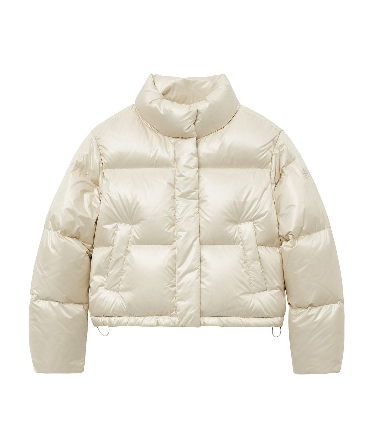 마리떼 프랑소와 저버(MARITHÉ + FRANҪOIS GIRBAUD) W GLOSSY DUCK DOWN CROP PUFFER ivory