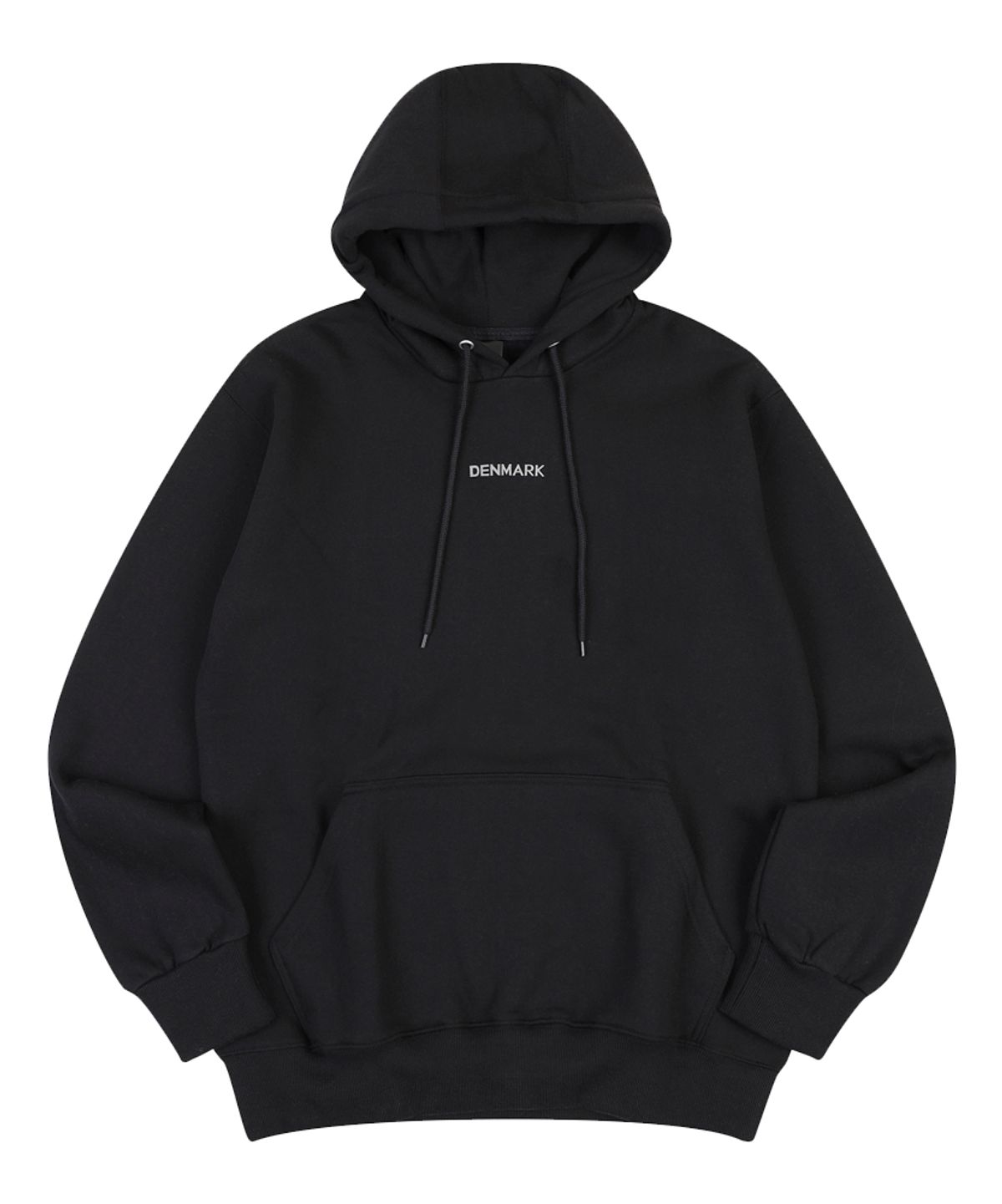 유니어패럴(UNI APPAREL) UA덴마크 프린팅 기모 후드티 블랙