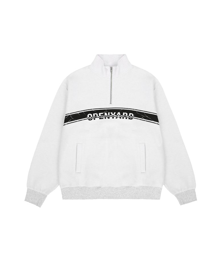 CRACKED STRIPE LOGO ANORAK MTM - LIGHT MELANGE