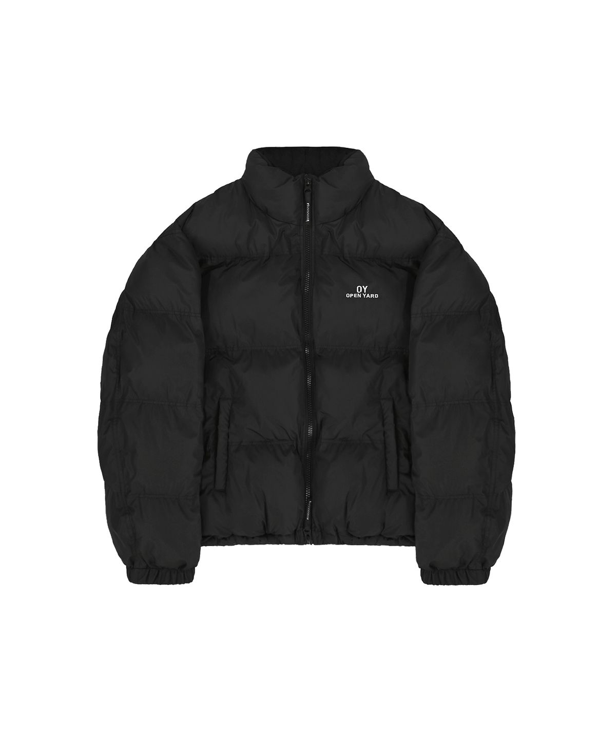 오픈야드(오와이)(OPENYARD(OY)) LOGO PUFFER JACKET - BLACK