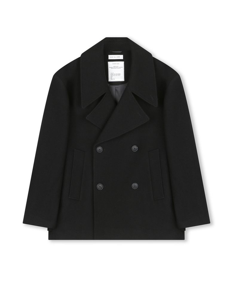 OVERSIZED PEA COAT BLACK