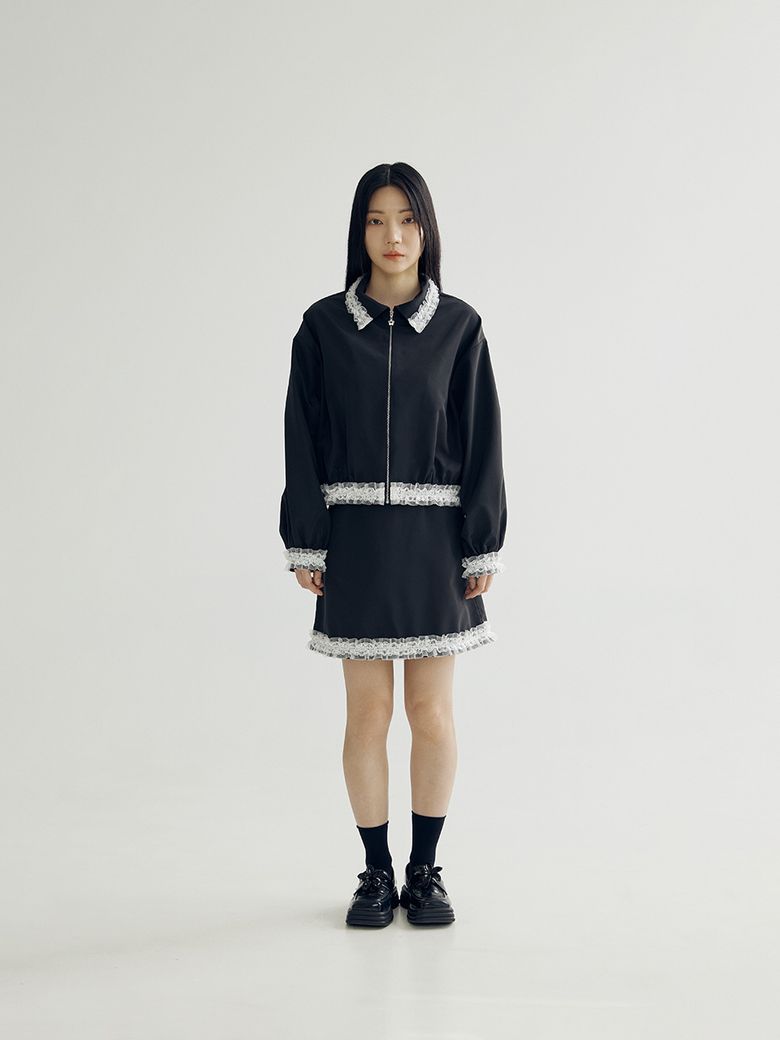 레이스 지켓 _ 화이트/블랙
