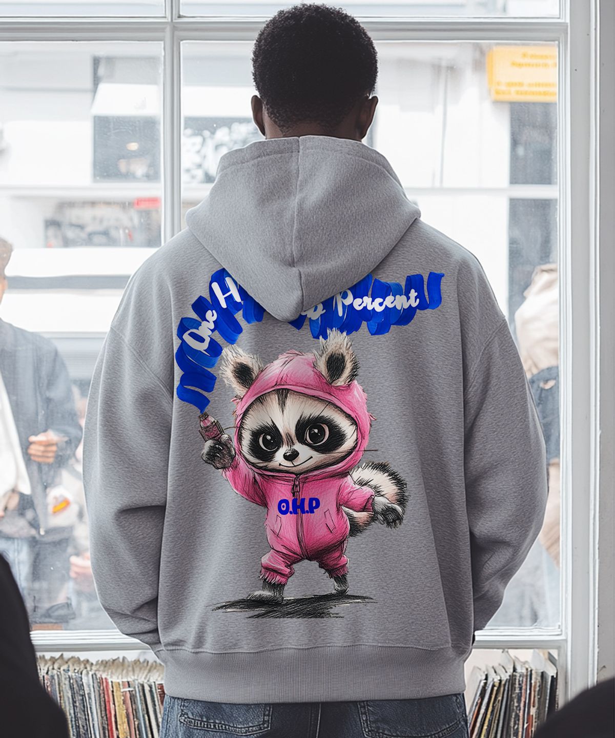원헌드레드퍼센트(OHP) OHPxAIDAEVE4 b워터밤쿤 오버핏 헤비 후드