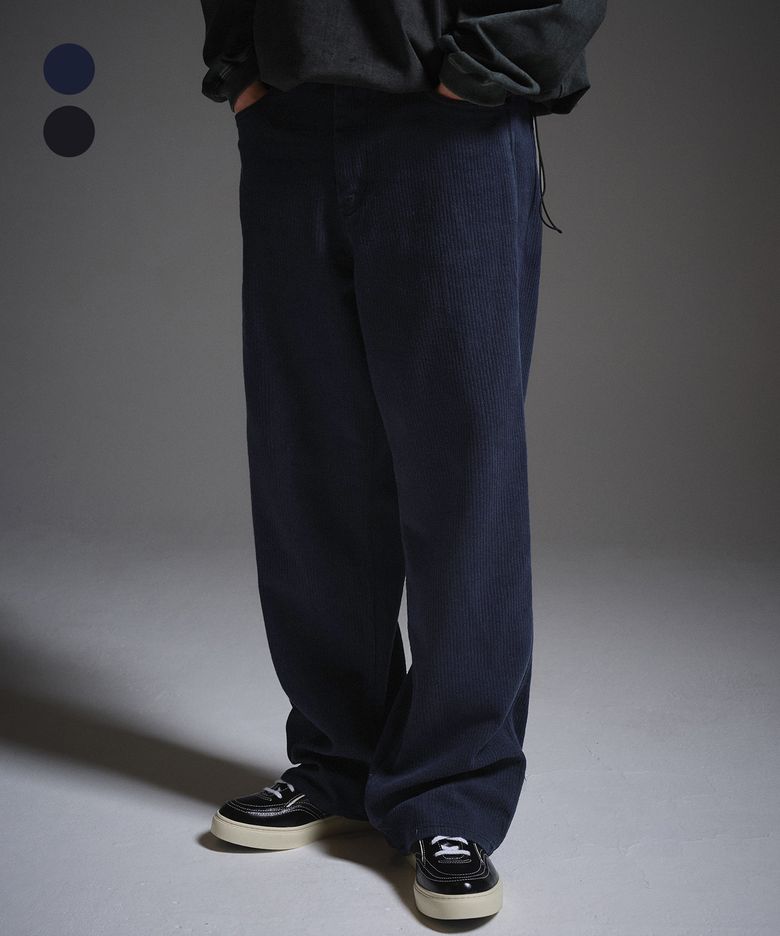 Column Line Texture Wide Pants [2 Colors]