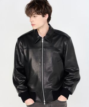 뉴지 램스킨 블루종 자켓 (블랙)