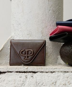 [LIMITED]CP SIGNATURE MARK CARD WALLET(CRACK CHOCOLATE)