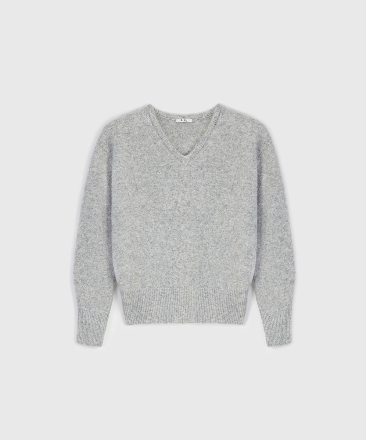 타일레(TAILLE) PARTERRE MOHAIR V-NECK SWEATER CLOUD GREY