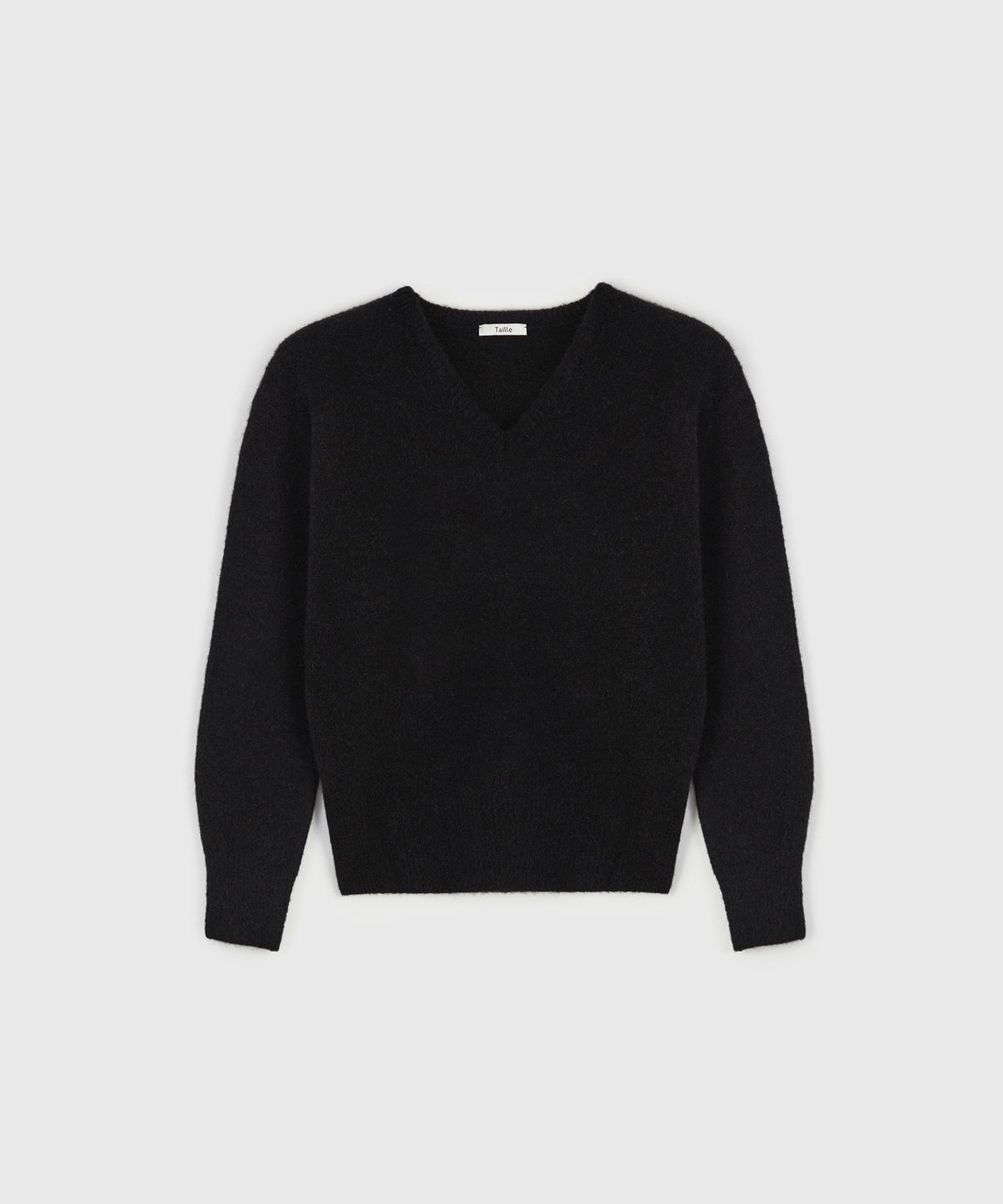 타일레(TAILLE) PARTERRE MOHAIR V-NECK SWEATER BLACK