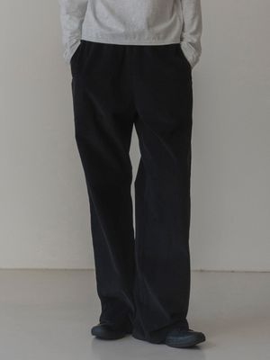 Corduroy banding pants (black)