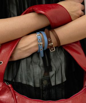 CP VEGAN SUEDE EYELET BRACELET(4COLORS)