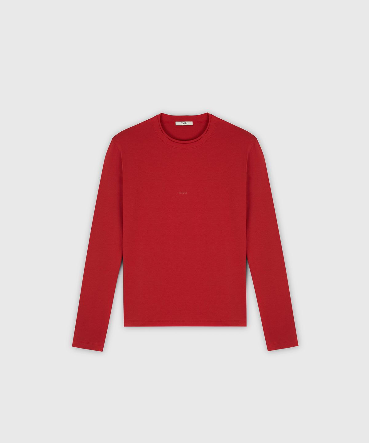 타일레(TAILLE) DIAGONAL LOGO LONG SLEEVE TOP RED