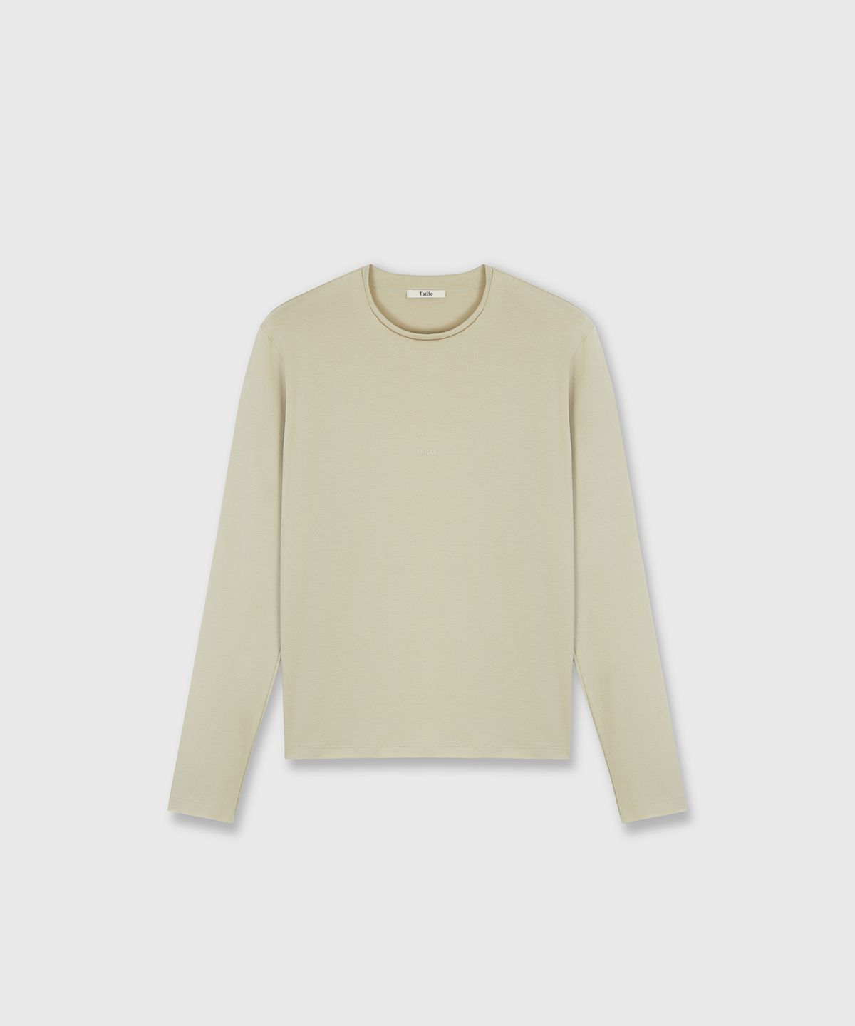 타일레(TAILLE) DIAGONAL LOGO LONG SLEEVE TOP OLD KHAKI