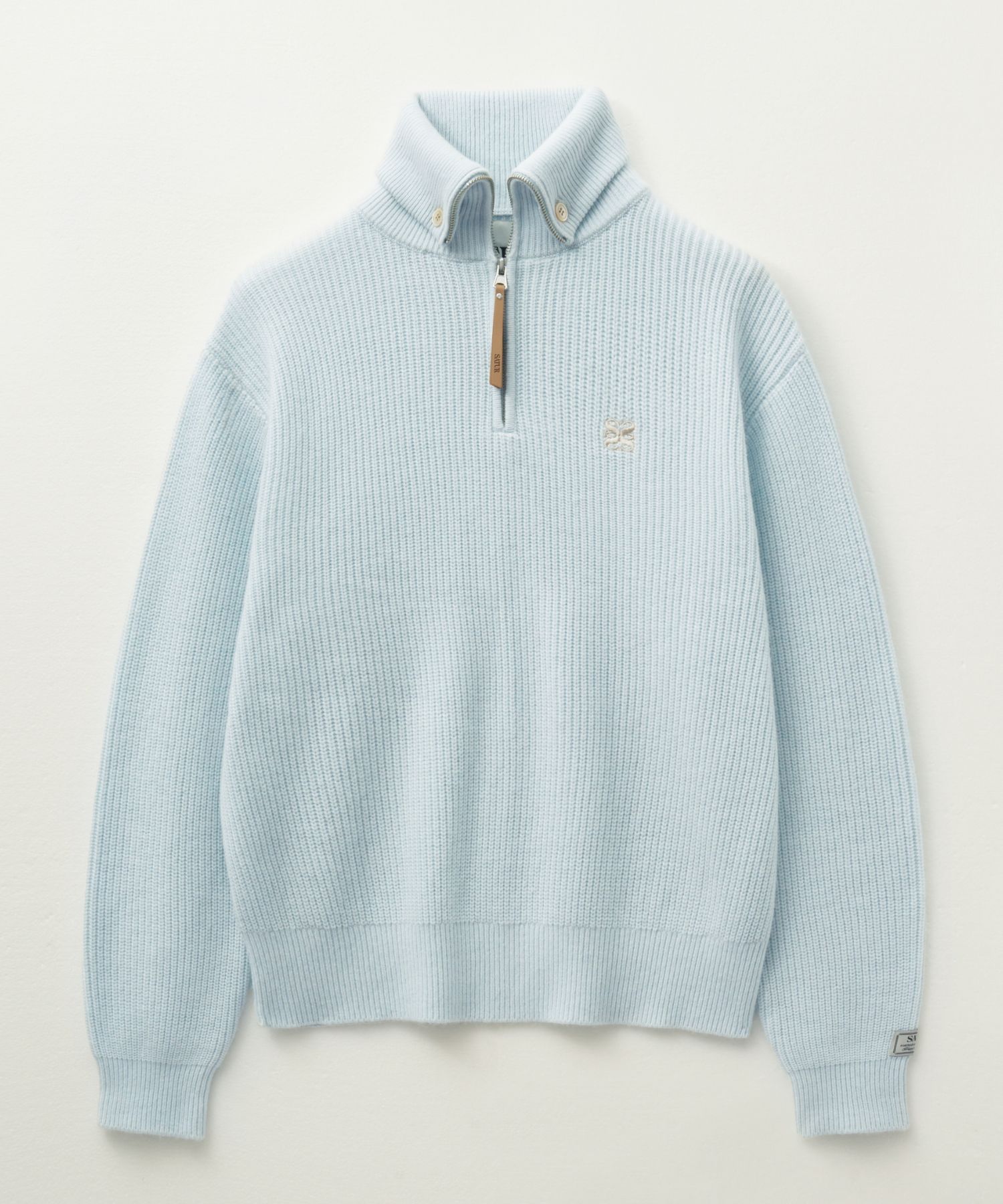 MUSINSA公式 | SATUR ボタンアップセーラー ハーフニットジップアップ