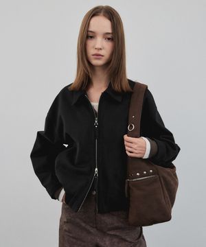 CP VEGAN SUEDE BOMBER JACKET(2COLORS)