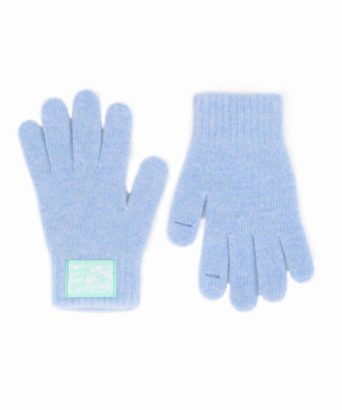 래니래니(RENNYRENNIE) FAIRY FINGER HOLE WOOL GLOVES [ SKY BLUE ] - RENNY 울 장갑 (G003SB)