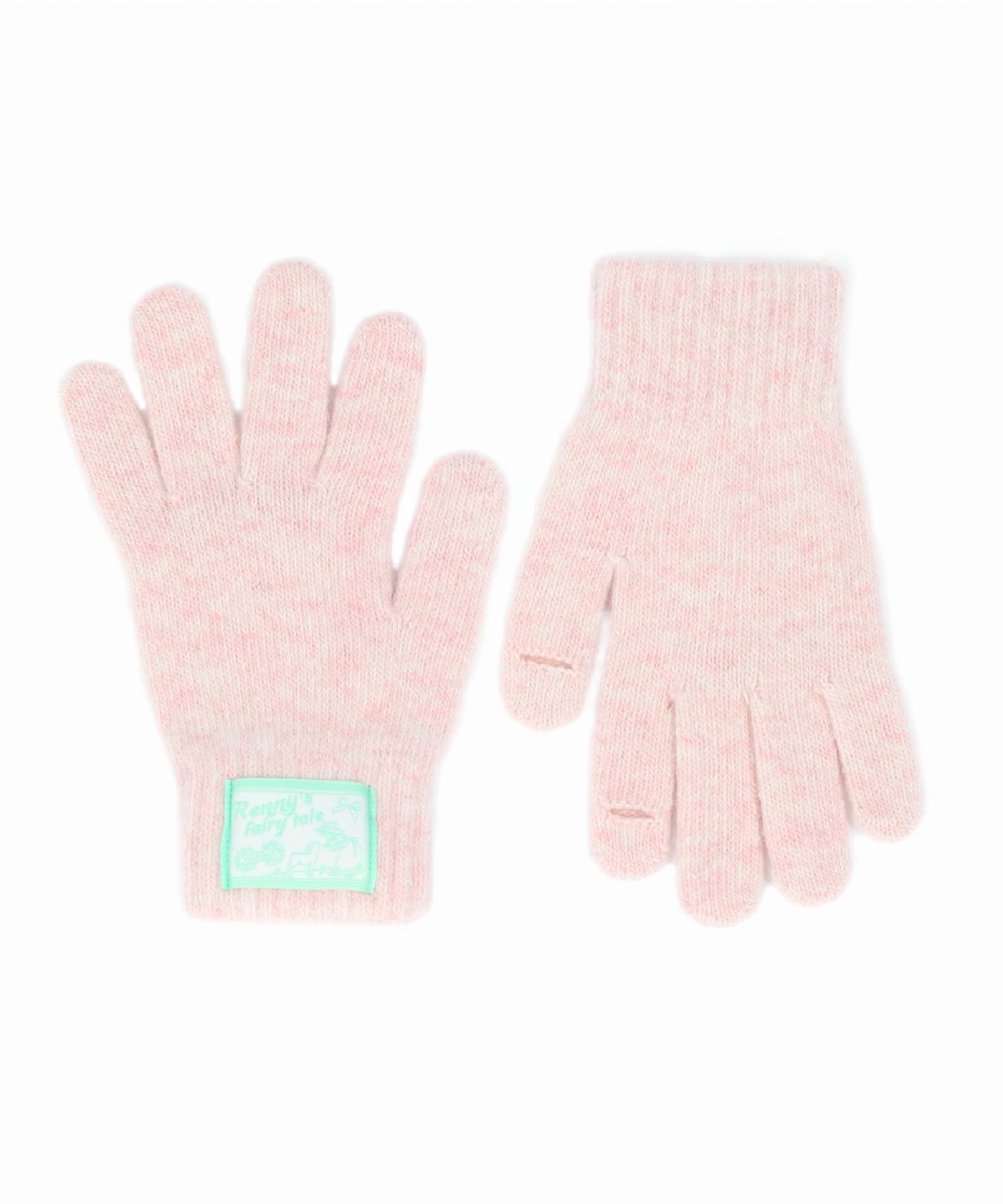 래니래니(RENNYRENNIE) FAIRY FINGER HOLE WOOL GLOVES [ CREAM PINK ] - RENNY 울 장갑 (G003CP)