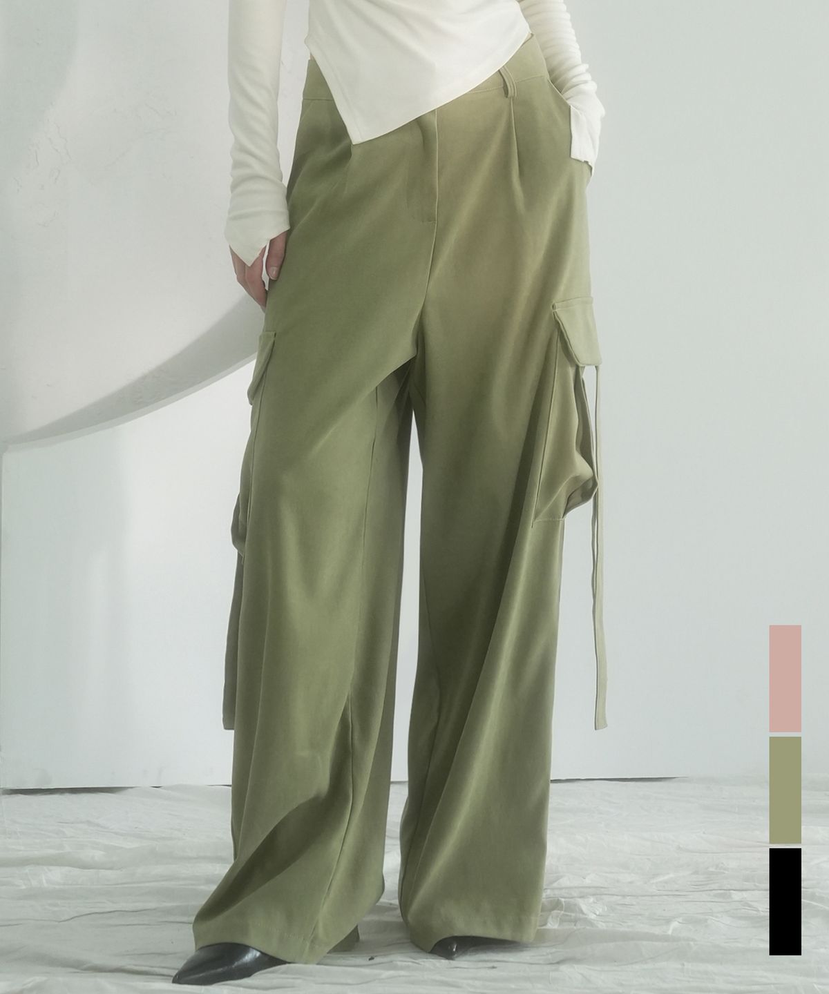 비바셔스(VIVACIOUS) Strap Cargo Pants - 3COL