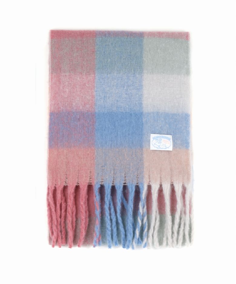 FAIRY COTTON CHECK MUFFLER [COTTON CANDY] - FAIRY 코튼 체크 머플러 (M003CC)