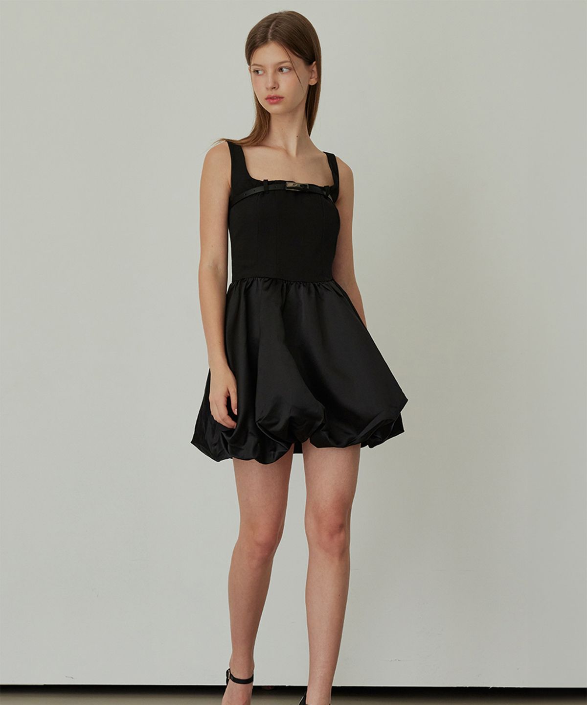 하이버넷(HYBERNAT) Balloon Mini Dress BLACK