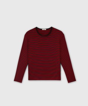 FENDER STRIPE LONG SLEEVE T-SHIRT SCARLET / BLACK