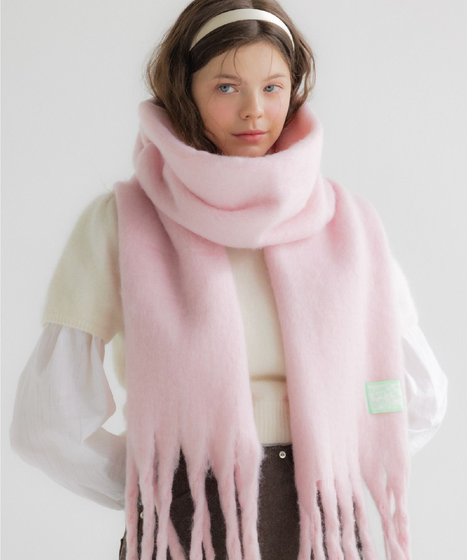 COURREGES AC MILANO KNIT SCARF ピンク COURREGES AC MILANO KNIT SCARF ピンク Acne Studios - モヘア